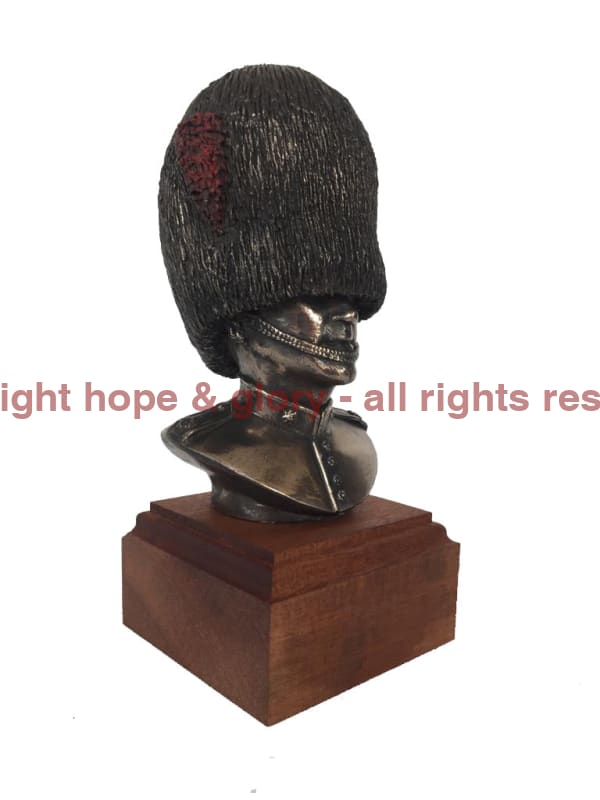 Coldstream Guards Bust Cold Cast Bronze Military Statue Sculpture - Image 3