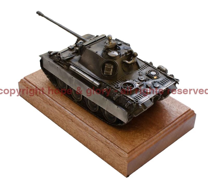 German Panther Tank Bronze Statue - Image 4