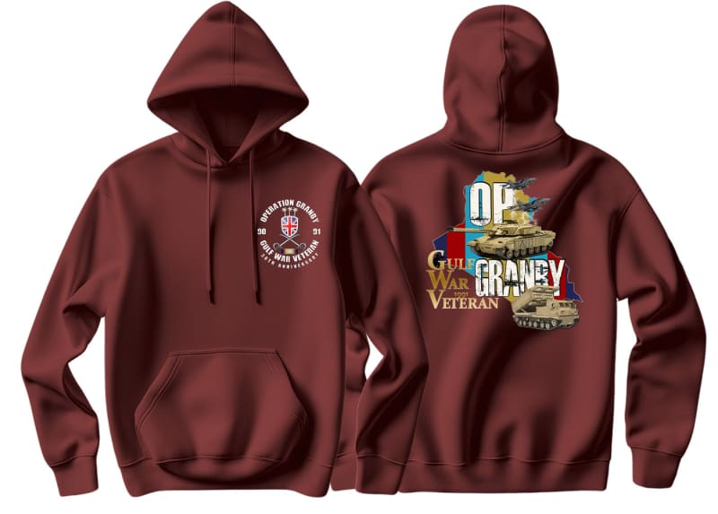 Gulf War 35 Op Granby Double Side Printed Hoodie - Image 4