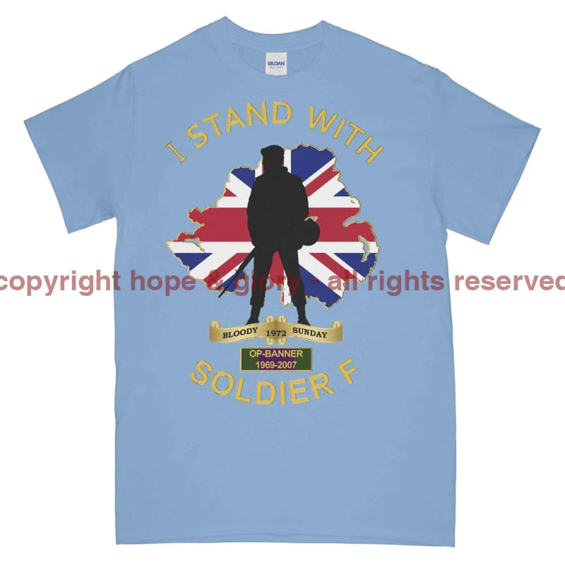 I Stand With Soldier F Printed T-Shirt - Image 12