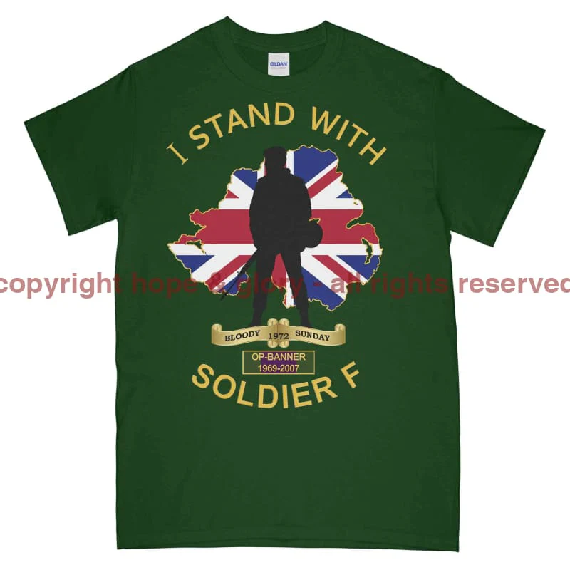 I Stand With Soldier F Printed T-Shirt - Image 7