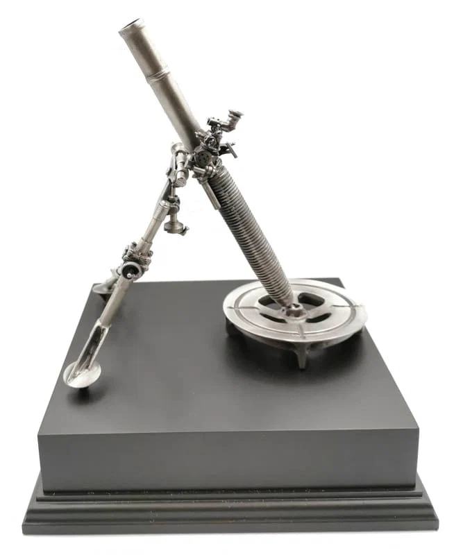 L16 81mm Pewter Mortar Statue - Image 3