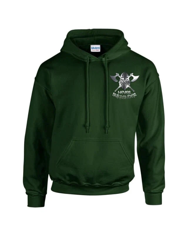 NEVER SURRENDER Embroidered Hoodie - Image 6
