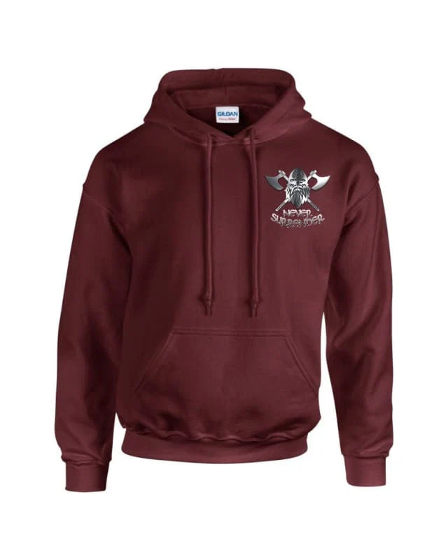NEVER SURRENDER Embroidered Hoodie - Image 8