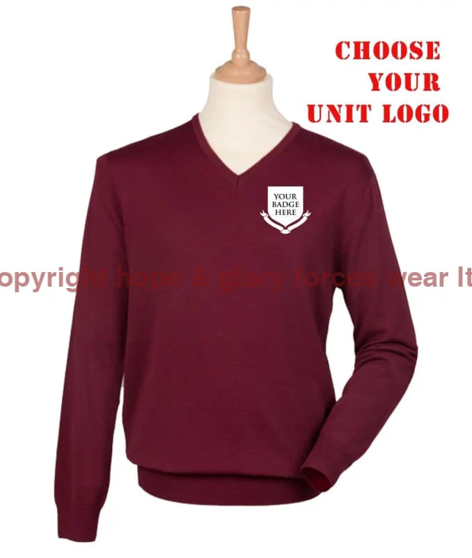 British Army UNITS Regimental Lightweight V Neck Sweater - Image 12